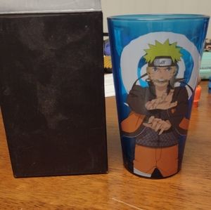 Naruto Shippuden Anime Drinkware Pint Glass Loot Crate Exclusive blue glass